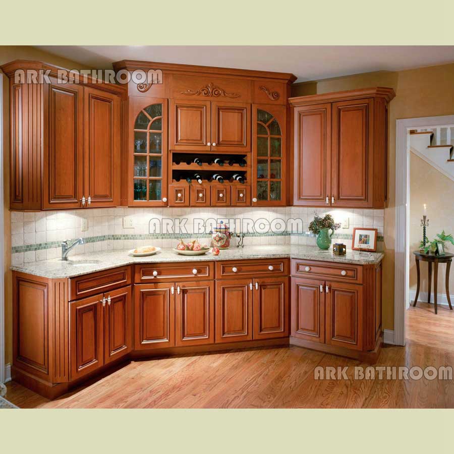 America del gabinetto Cucina in legno massiccio armadio da cucina KC008