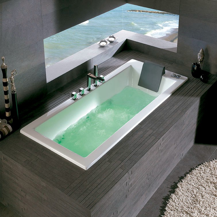 Bianco freestanding vasca da bagno vasca idromassaggio