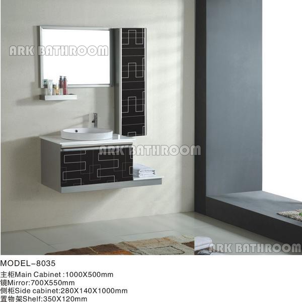 304 Stainless steel bathroom furniture Saudi  Arabia bathroom cabinet 8035