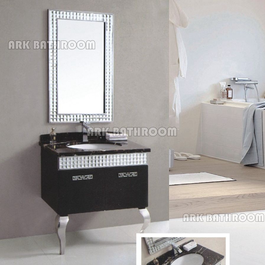 Stainless steel bathroom vanities leg Floor bathroom basin cabinet RSL8872-80