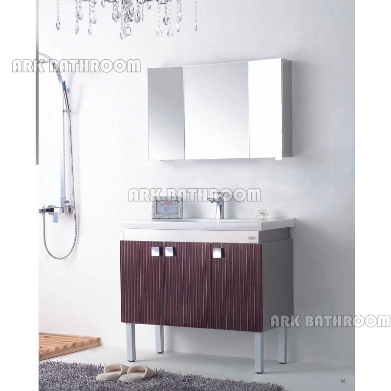 Hangzhou Stainless steel bathroom cabinet marble top leg Floor bathroom furniture RYB328-100
