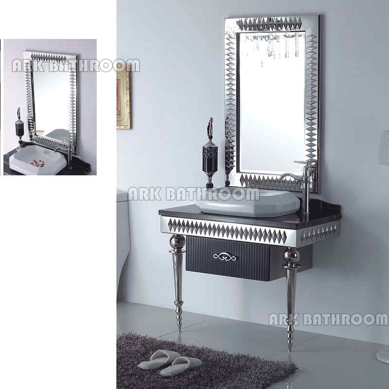 Stainless steel bathroom cabinets Standing steel bath cabinet RYB855-100