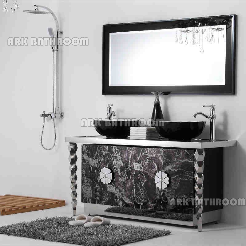 Double Marble top Grantie  bathroom cabinets China RYB876-160