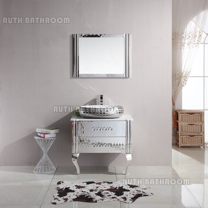 Single SS stainless steel bath vanities cabinets RYS9524-A