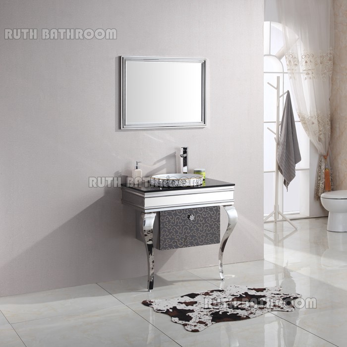 Double Stainless steel Lavatory bathroom vanities Chinese supplier RYS9614-C