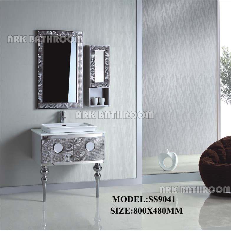 Stainless steel Lavatory bathroom vanities Chinese supplier  SS9041