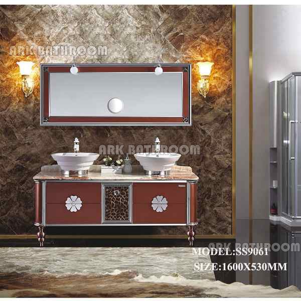 Stainless steel Lavatory bathroom vanities Chinese supplier  SS9061