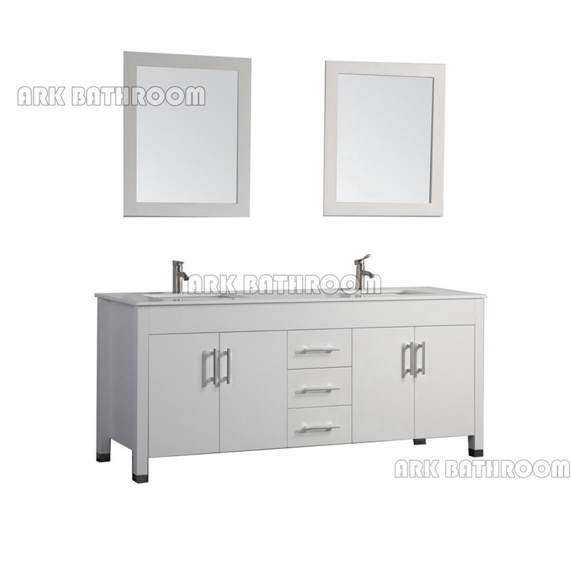 60” 72” White Bathroom Vanity Solid wood bathroom furniture A5068