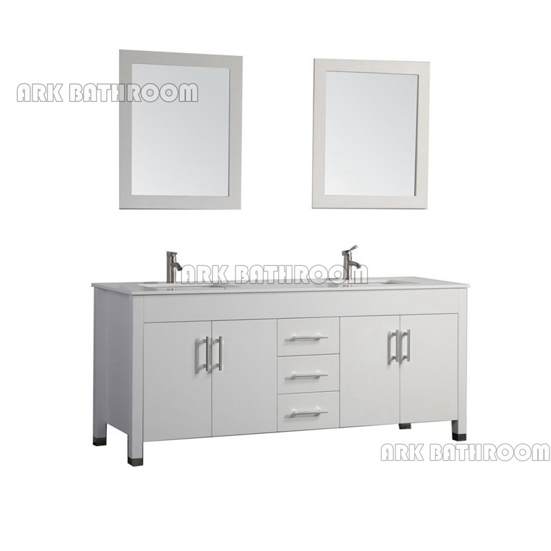 60” 72” White Bathroom Vanity Solid wood bathroom furniture A5068