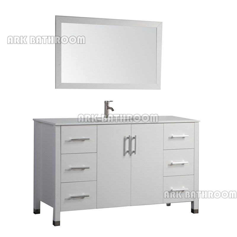 48” White Bathroom Vanity Solid wood bathroom furniture A5074-48W