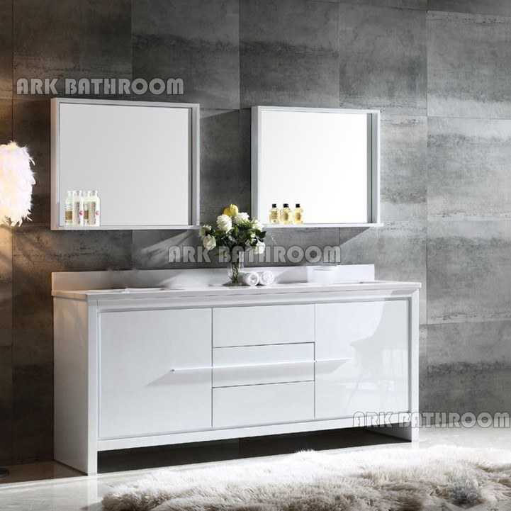 72 ” bathroom vanity cabinet White door vanities A5089-72