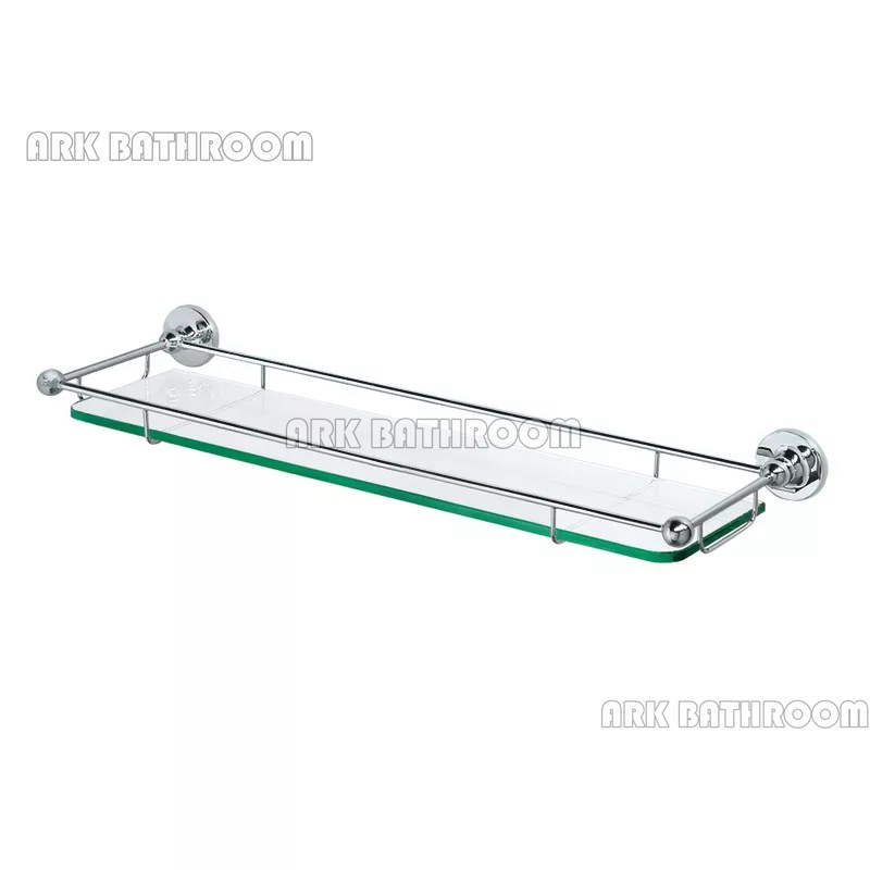 China Brass bathroom accessories Zinc Stainless steel Glass shelf BS03