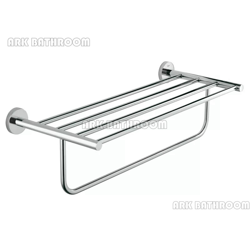 Brass bathroom accessories stainless steel towel bar Glass shelf TB002