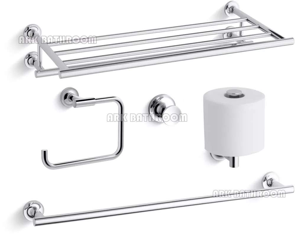 China Brass bathroom accessories stainless steel towel bar Glass shelf TB006