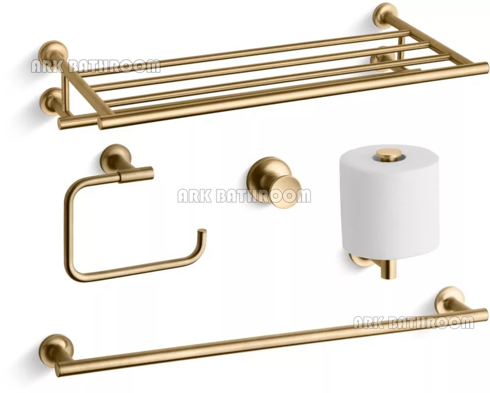 China Brass bathroom accessories Stainless steel shelf Towel bar TB006G