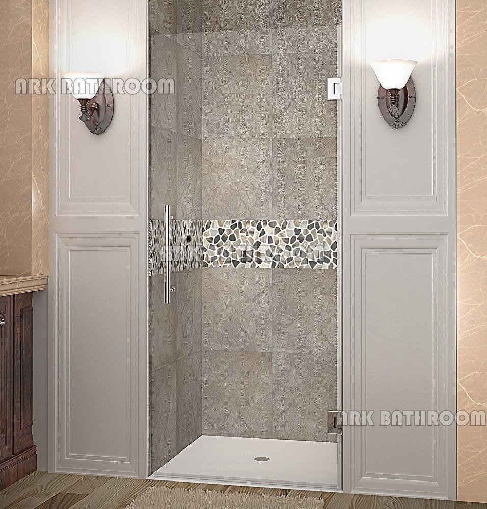 porta do chuveiro de alumínio telas de aço inoxidável chuveiro cabine de duche WD005