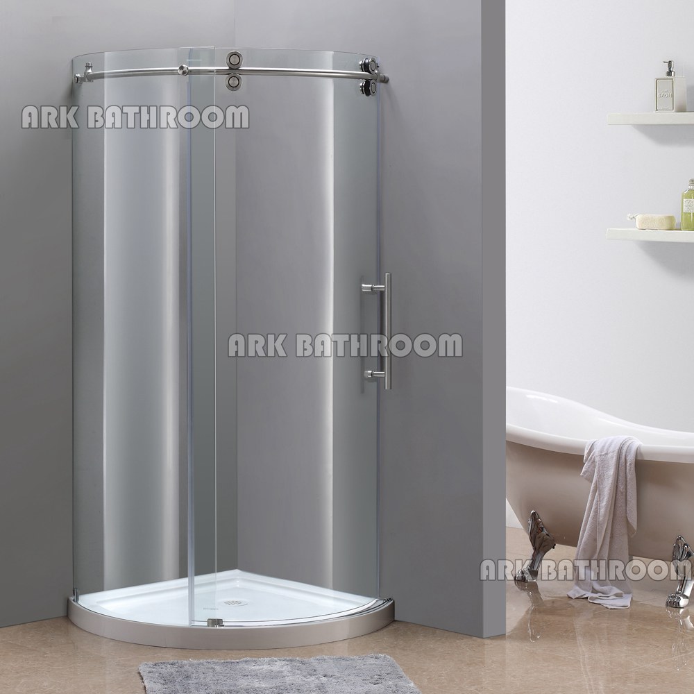 portes de douche en verre sans cadre coulissant fibre de verre douche WS002