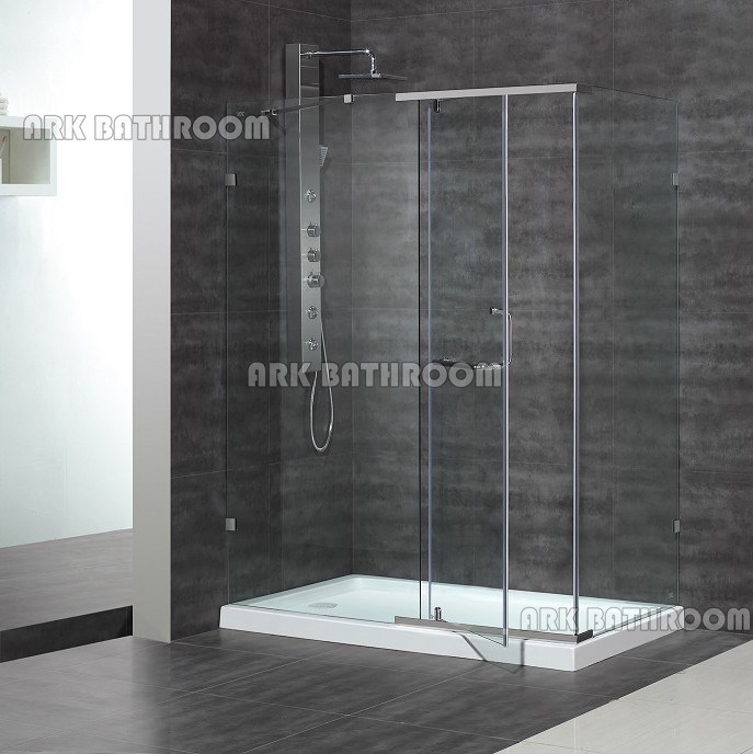 porta do chuveiro do banheiro cubículo de vidro chuveiros canto cabines de duche WS006