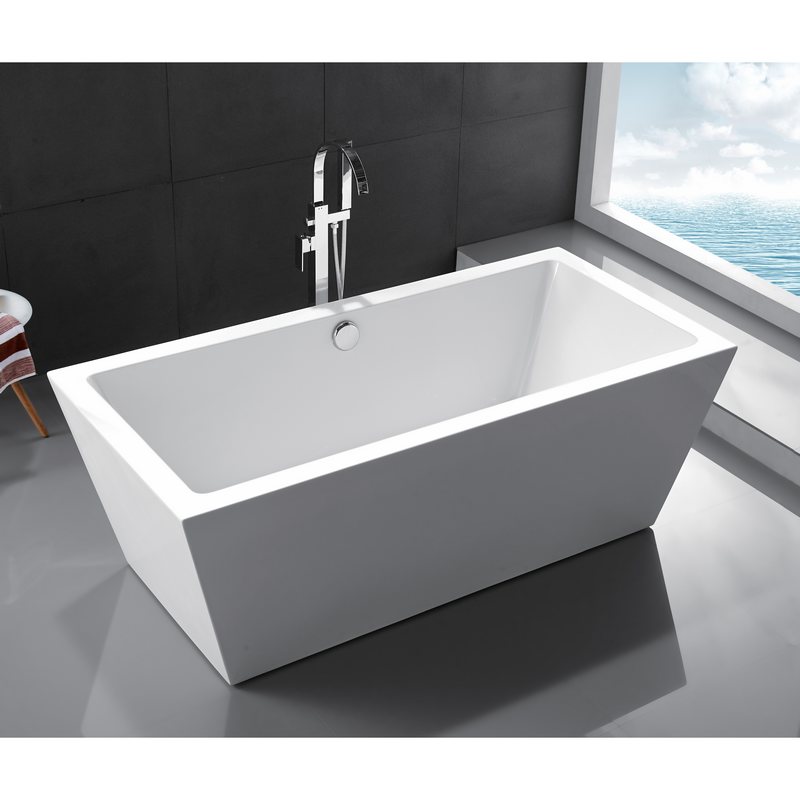 Acrylic bathtub freestanding bath soaking tub B1713