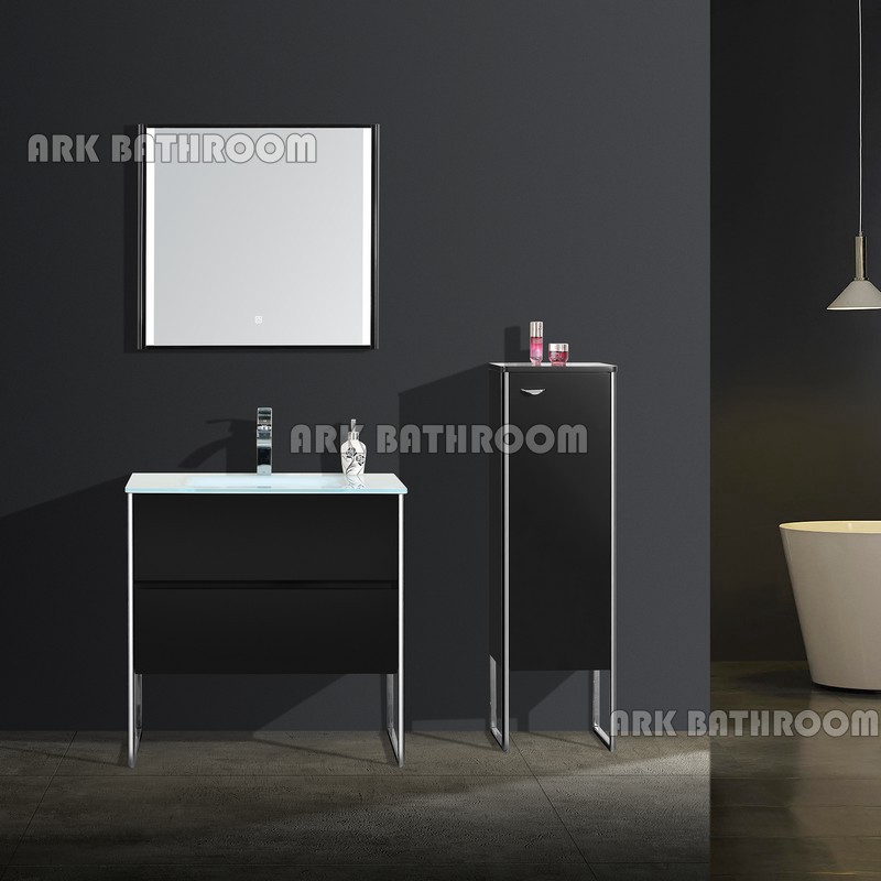 Китай Дешевая мебель для ванной комнаты Современный шкаф для ванной комнаты ПВХ тщеславие N22004
